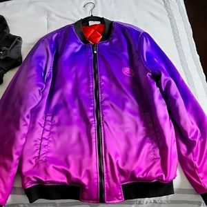 FreshHoods Bomber Jacket L Purple Gradient